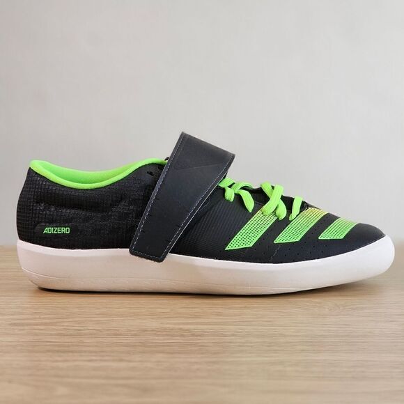 Adidas Adizero Shotput Track & Field Shoes Women's 7 Black Green White GY8393 - Picture 10 of 16